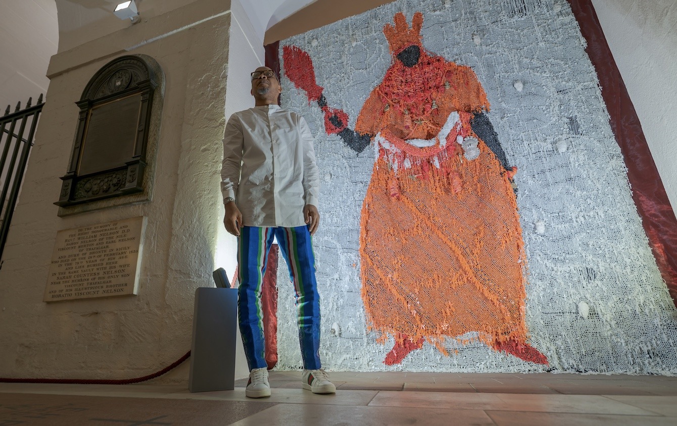 St Paul’s installs bold new artwork by artist Victor Ehikhamenor St